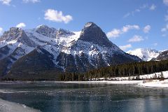 01 Mount Lawrence Grassi, Miners Peak, Ha Ling Peak From Canmore Dam Rundle Forbay in Winter